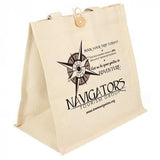 Printed Aurora Cotton Tote with Wooden Button